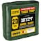Core Tarps Heavy Duty Tarp, 24 ft L x 0.5 mm H x 18 ft W, 20 Mil, Green/Black, Polyethylene CT-703-18X24 - alternate 1